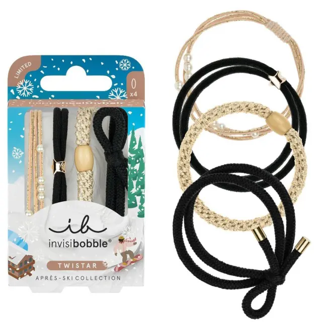 Invisibobble Twistar Apres-Ski Collection Fondue Lover Λαστιχάκια Μαλλιών, 4τμχ