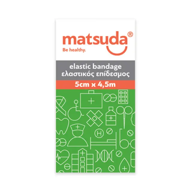Matsuda Ελαστικός Επίδεσμος με Άγκιστρα 5cm x 4.5m