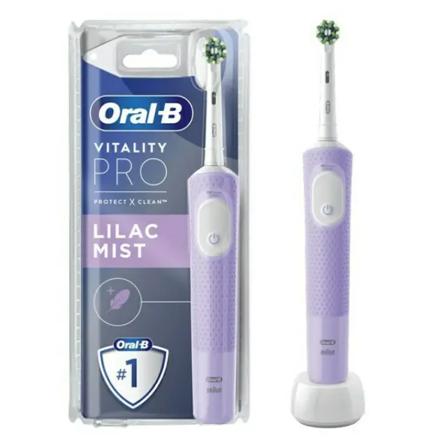 Oral-B Vitality Pro Lilac Mist, Ηλεκτρική Οδοντόβουρτσα Μωβ Χρώμα, 1τεμ 2