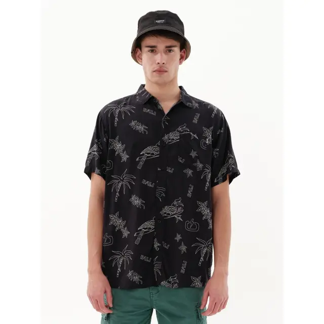 Emerson Men's Shirt (231.EM61.03-PR 330 BLACK) - Μαύρο - L