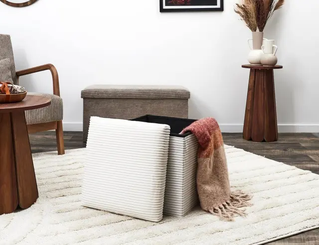 Σκαμπό Scott Home Deco Factory με αποθηκευτικό χώρο και διαστάσεις 38x38x38cm - White HD0276 3