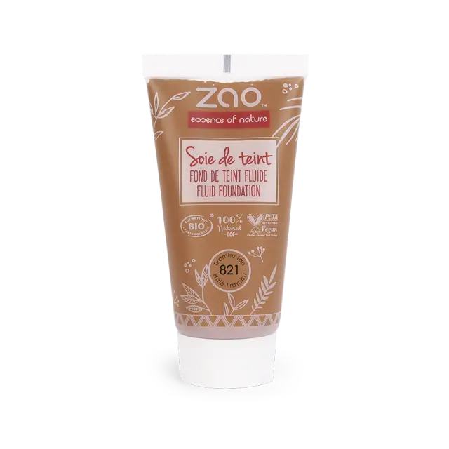Zao Organic Silk Foundation Refill - Βιολογικό Yγρό Foundation (Ανταλλακτικό) - 821-Zao Silk Foundation