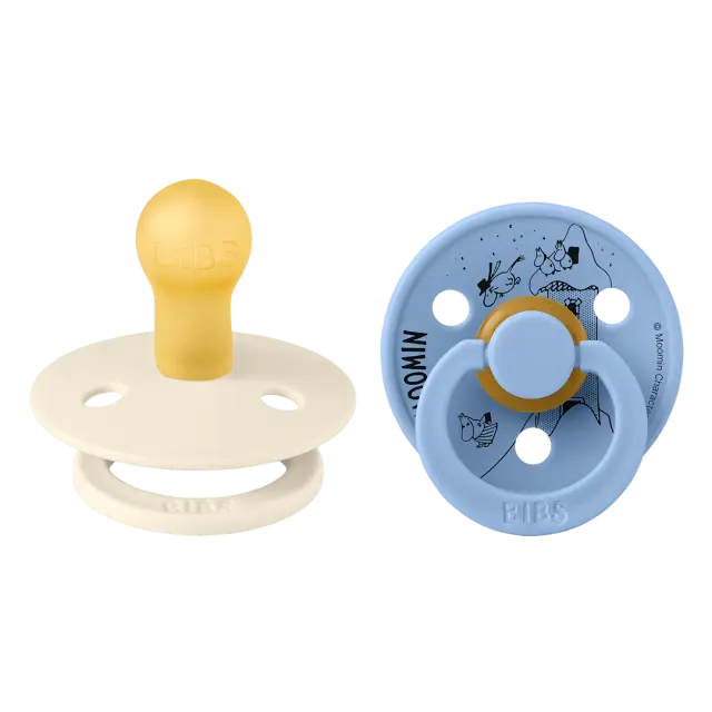BIBS X Moomins Mymble 2-Pack Latex Pacifier Ivory/Sky Νο2 2