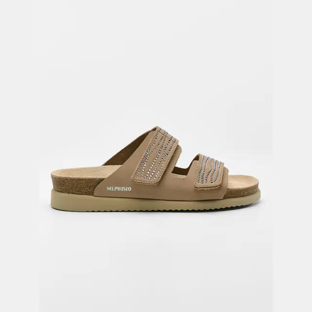 Mephisto Παντόφλες Γυναικείο δέρμα Μπεζ MEP/HALMA SPARK L/TAUPE