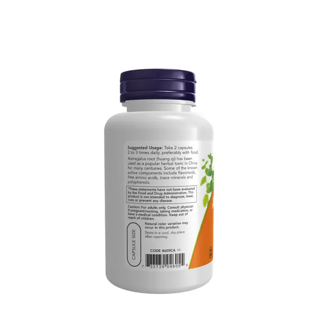Now Foods Astragalus 500mg 100 κάψουλες 3