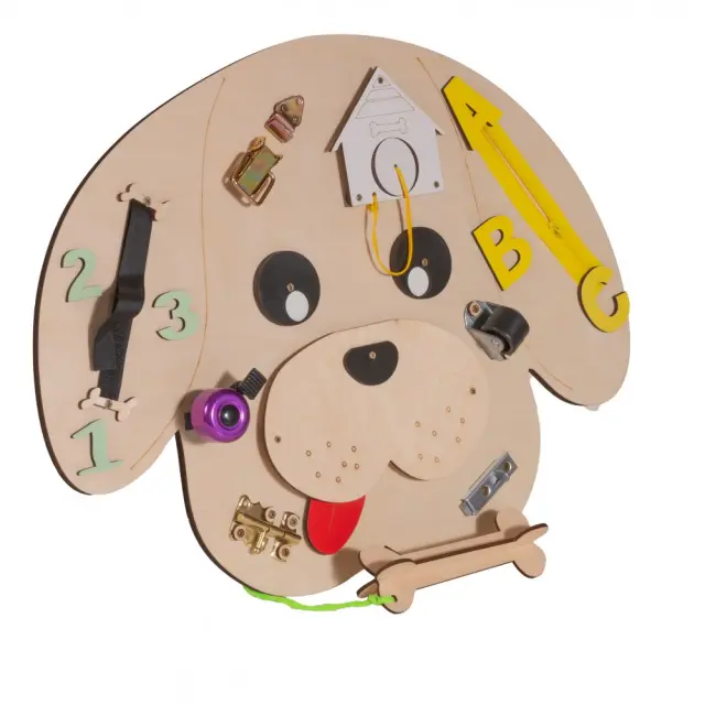 Moni Toys Ξύλινος Εκπαιδευτικός Πίνακας Δραστηριοτήτων Montessori Σκυλάκι 3+ Ετών 2