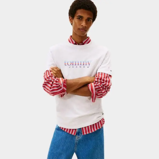 Tommy Hilfiger - Ανδρικό T-Shirt Entry Dna Slim Fit DM0DM22333-P08 Γκρι - XL