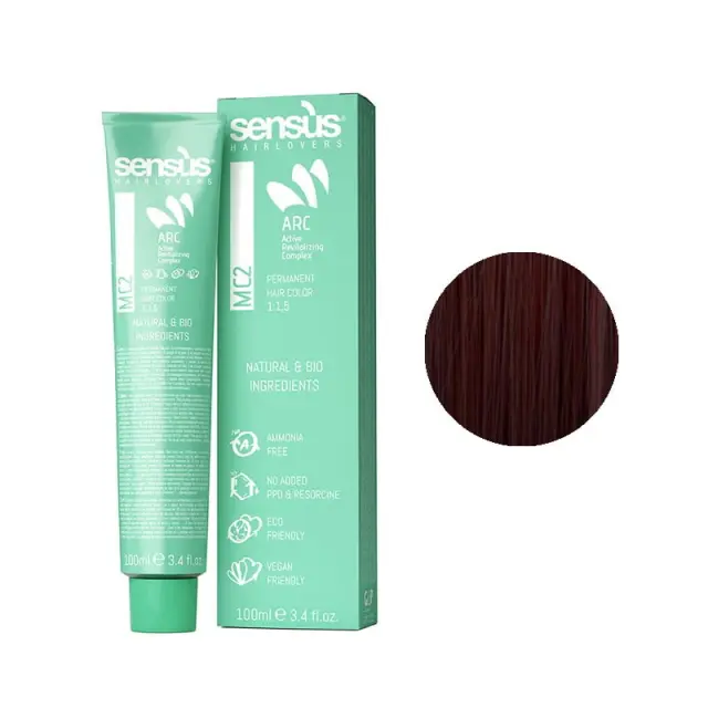 Sensus MC2 Permanent Hair Color 5.6 Light Mahogany Brown 100ml - (μόνιμη βαφή χωρίς αμμωνία καστανό ανοιχτό μαονί)