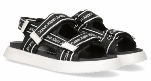 Calvin Klein Jeans V3B2-80149 Velcro Sandal Black/White - 36 3