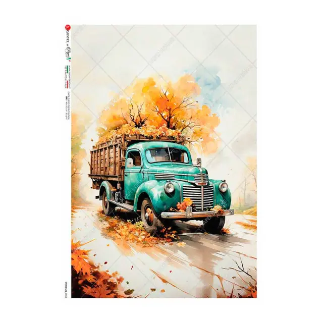 Ριζόχαρτο για Decoupage PaperD, Φθινοπωρινό φορτίο, 30x40cm