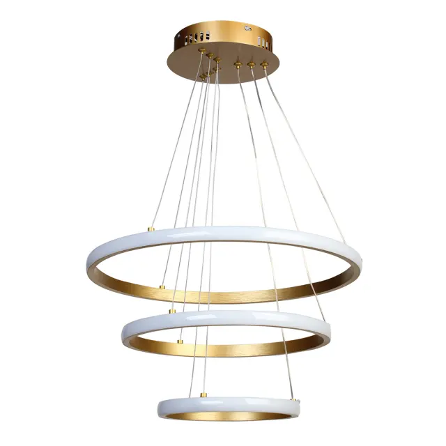 Φωτιστικό κρεμαστό Φ40-Φ30-Φ20 εκ. LED 57W 4000K χρυσό - GLOBOBOX C935/40+30+20 GD