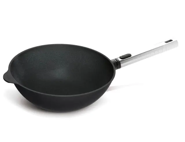 Τηγάνι Wok Woll Diamond XR Logic Pro με αντικολλητική επίστρωση, αποσπώμενη λαβή και διάμετρο 28cm11028PLCIL 2