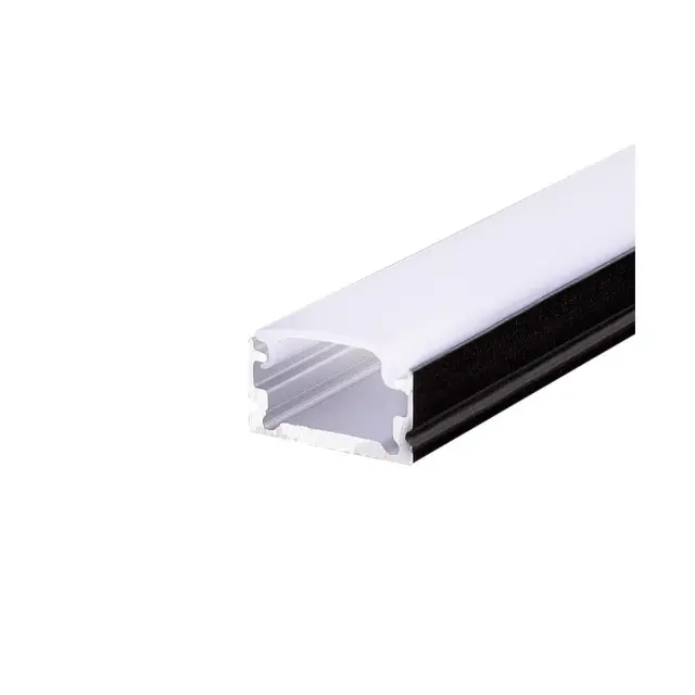 Aca Light BLACK MICRO ALUMINUM PROFILE WITH OPAL PC DIFFUSER 2m/pc