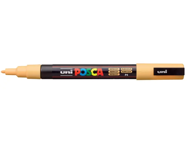 Μαρκαδόρος Σχεδίου Uni Posca PC-3M με πάχος μύτης 0.9-1.3mm - ApricotPC-3M(E) - BEPYKOKKI