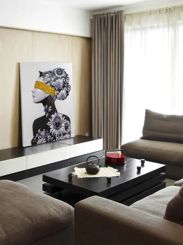 Perfil II 498159 – Πίνακας Acrylic 90x120cm με Χρυσές Λεπτομέρειες Άσπρο Μαύρο Χρυσό 2