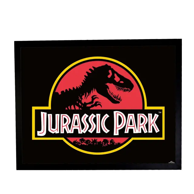 Αφίσα Jurassic Park Classic Logo 40x50εκ Κορνίζα Ξύλινη Χρώμα Μαύρο Με Τζάμι MAT K1041-69