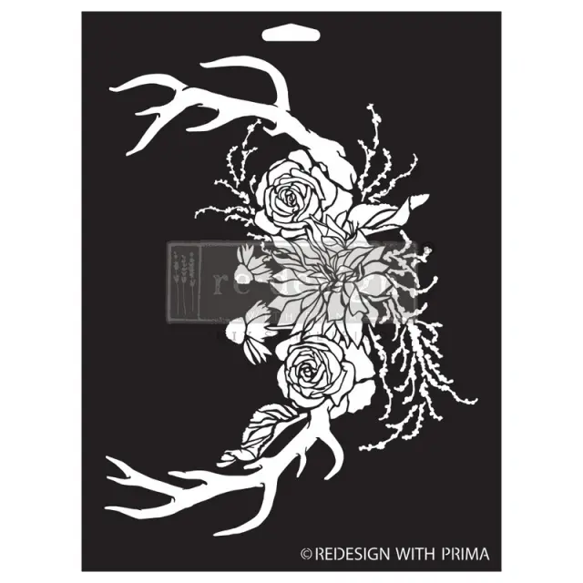 Stencil Prima Re-Design, Wildwood Cabin, 22.8x30.5cm