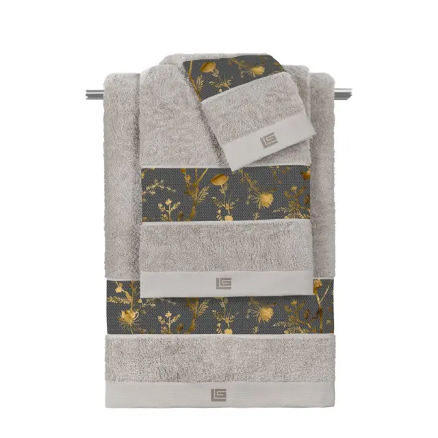 Σετ Πετσέτες 3 Τεμαχίων Guy Laroche Harmony Toffee-Silver 30x50,50x90,70x140
