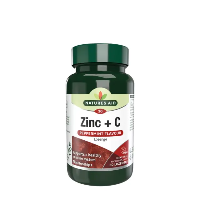 Natures Aid Zinc + C Lozenge - Peppermint Flavour