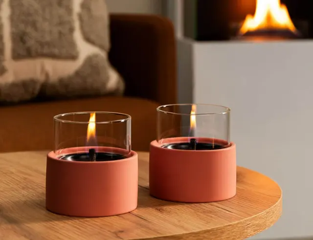 Επιτραπέζια Εστία Φωτιάς Breeze 10 Tenderflame με διάρκεια καύσης 4 - 5 ώρες, χωρητικότητα δεξαμενής 200ml και διαστάσεις 10x8.5cm - Peach TF-600076