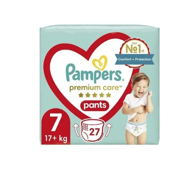 Pampers Premium Care Pants Πάνες Βρακάκι No. 7 για 17+kg 27τμχ