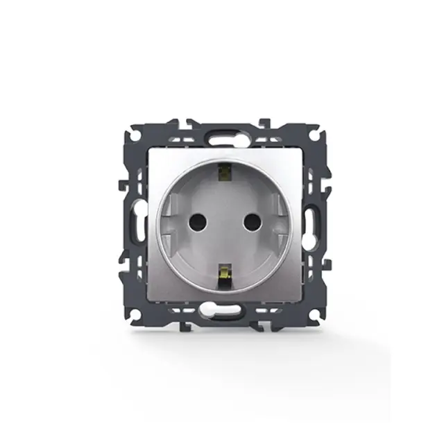 PRIME ΠΡΙΖΑ ΣΟΥΚΟ ΑΣΦΑΛΕΙΑΣ ΜΑΤ ΑΛΟΥΜΙΝΙΟ 2P+E 16A 250VAC IP20 / 1000116003