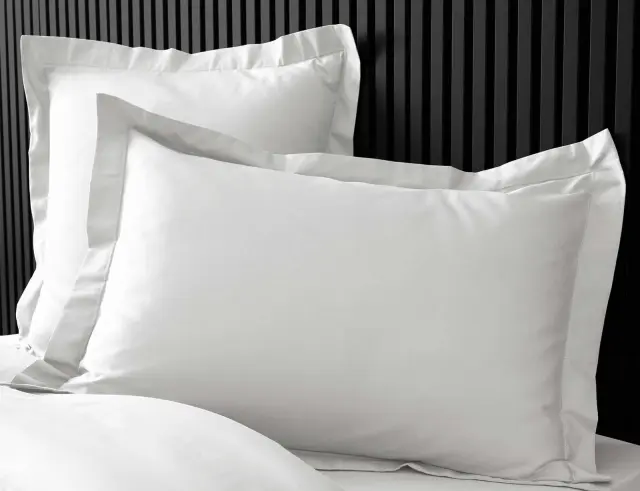 Μαξιλαροθήκη Percaline Douceur d'intérieur από βαμβάκι περκάλι 78TC, με ραφή Oxford και διαστάσεις 50x70cm - White 1644619 3