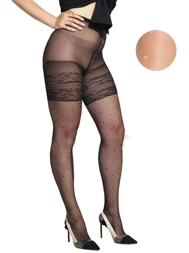 Trasparenze Plus Size Καλσόν Tamarindo Πουά Cosmetic 40 denier