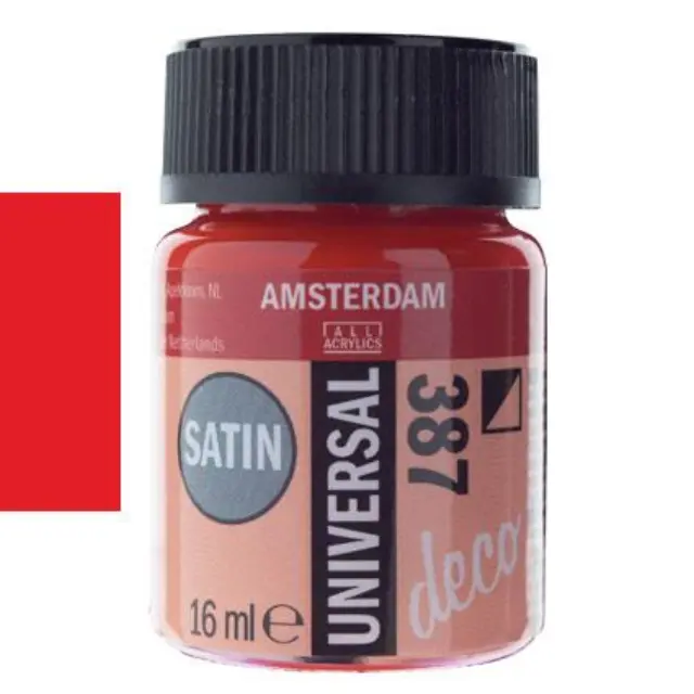 Amsterdam Universal Satin 16ml Νο387 Bright red