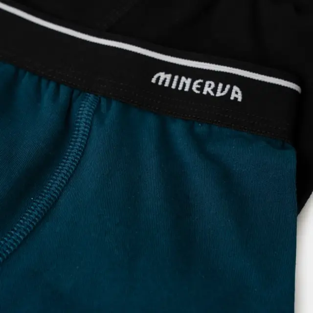 Minerva Παιδικό Boxer Αγόρι Μονόχρωμο - Διπλό Πακέτο, Χρώμα Μαύρο-Πετρόλ - 8 Y 2