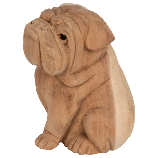 ΕΠΙΤΡΑΠΕΖΙΟ ΔΙΑΚΟΣΜΗΤΙΚΟ BULLDOG ΞΥΛΟ SUAR ΣΕ ΦΥΣΙΚΟ ΧΡΩΜΑ FB97925 18x14x20Y εκ. 3
