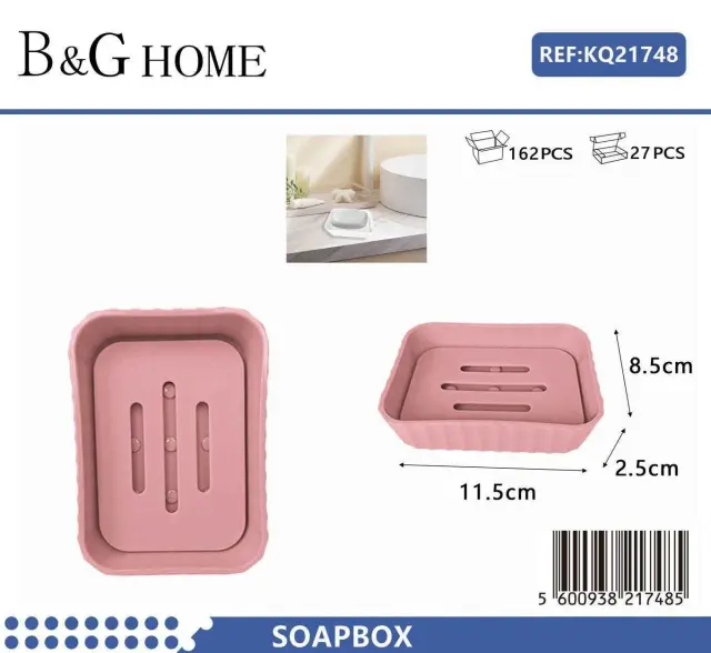 Σαπουνοθήκες μπάνιου πλαστικές - Σετ 9pcs - Pink - 21748 2