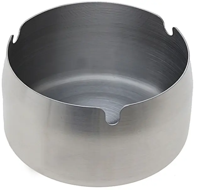 Μεταλλικό Τασάκι Round Ashtray Silver Matt - Large 9,5cm