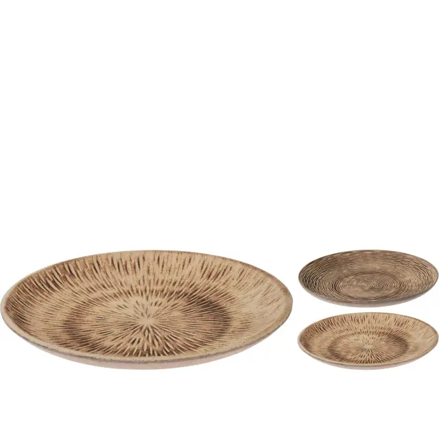 Πιάτο Καφέ Ξύλο 29.5x29.5x3cm Σε 2 Σχέδια