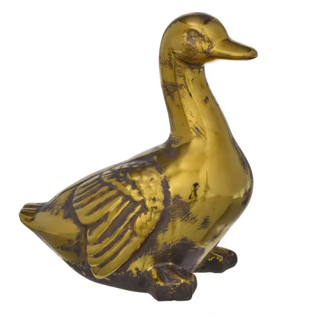 Πάπια κεραμική, old gold, 25cm