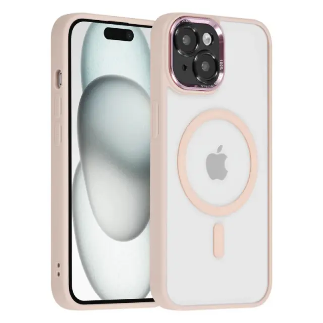 UNIQ Accessory iPhone 15 Back Cover – Magsafe Compatible – Translucent – Pink