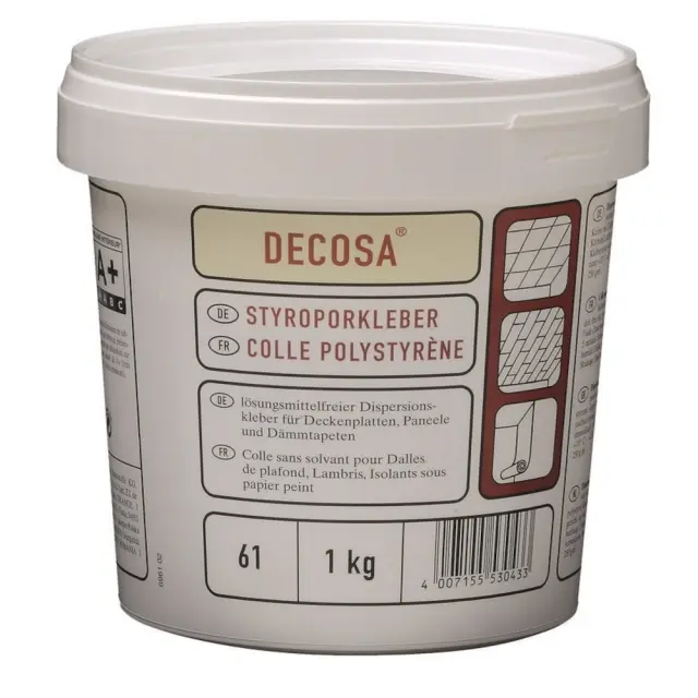 Κόλλα Decosa 1KG για την επικόλληση πλακών οροφής