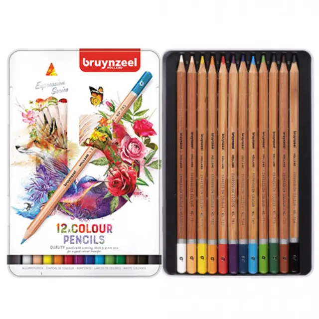 Σετ Ξυλομπογιές Bruynzeel Expression Colour, 12 Χρώματα