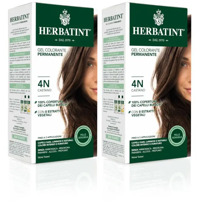 Herbatint Permanent Haircolor Gel 4Ν Φυτική Βαφή Μαλλιών Καστανό 150ml