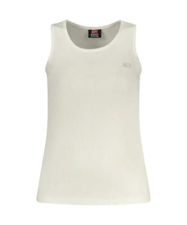 Norway Nautical School - Γυναικείο T-shirt Αμάνικο Rib 856220-WHITE Λευκό 3