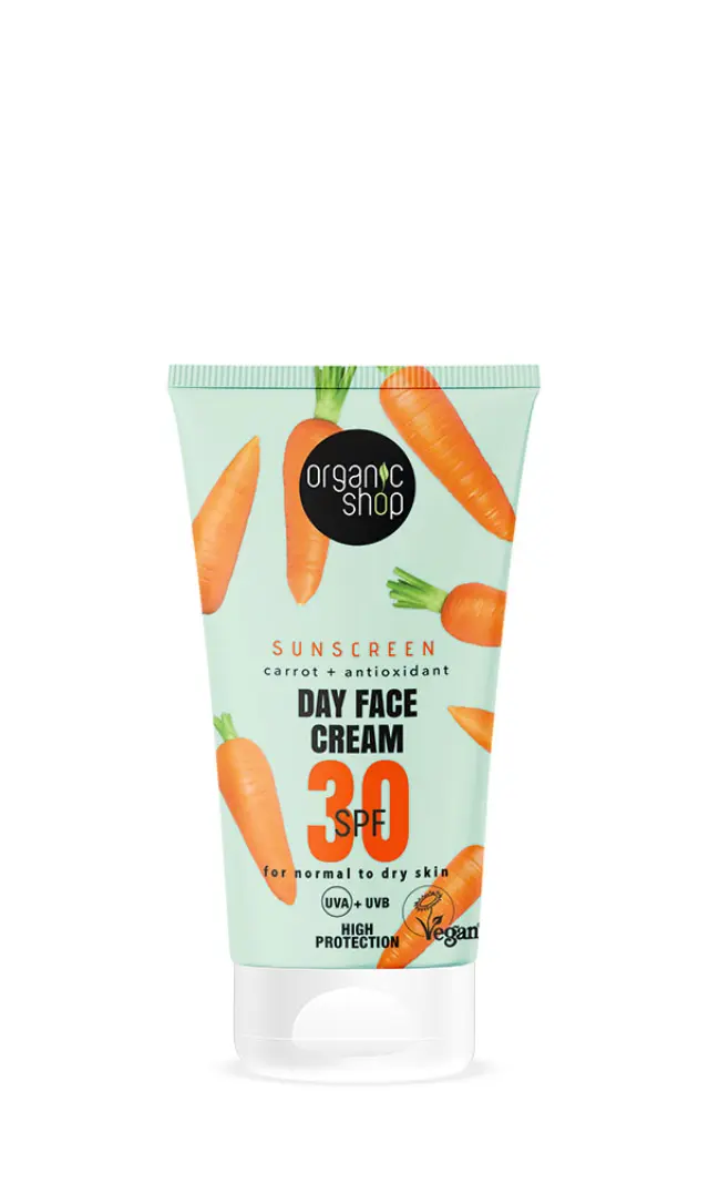 ORGANIC SHOP Αντηλιακή Κρέμα Προσώπου με SPF30 για Κανονική-Ξηρή Επιδερμίδα, 50 ml