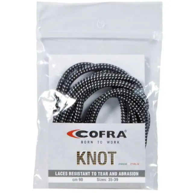 Κορδόνια παπουτσιών Cofra black-grey 110εκ.