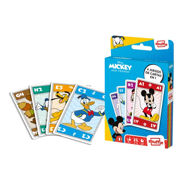 Παιχνίδι με κάρτες 4 σε 1 Shuffle Fun – Mickey + Friends
