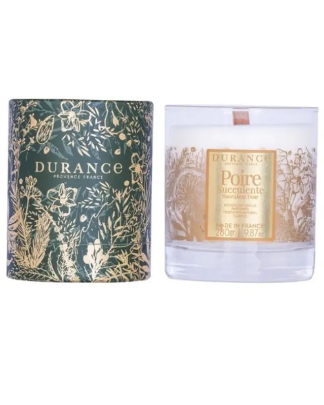 Durance candle Succulent Pear-Noel 2024-Αρωματικό Κερί με ξύλινο φυτίλι 280g 2