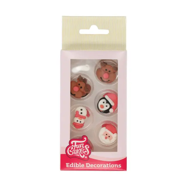 FunCakes Διακοσμητικά από Ζάχαρη - Χριστούγεννα - 12τμχ.