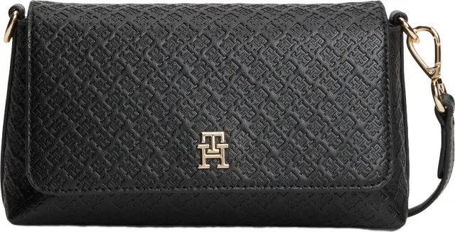 Tommy Hilfiger Γυναικεία Μικρή Τσάντα Χιαστί TH Icon Crossover Mono Μαύρο