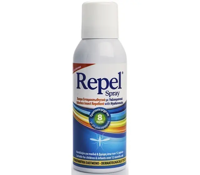 Uni-Pharma Repel Spray Άοσμο Εντομοαπωθητικό με Υαλουρονικό 100ml