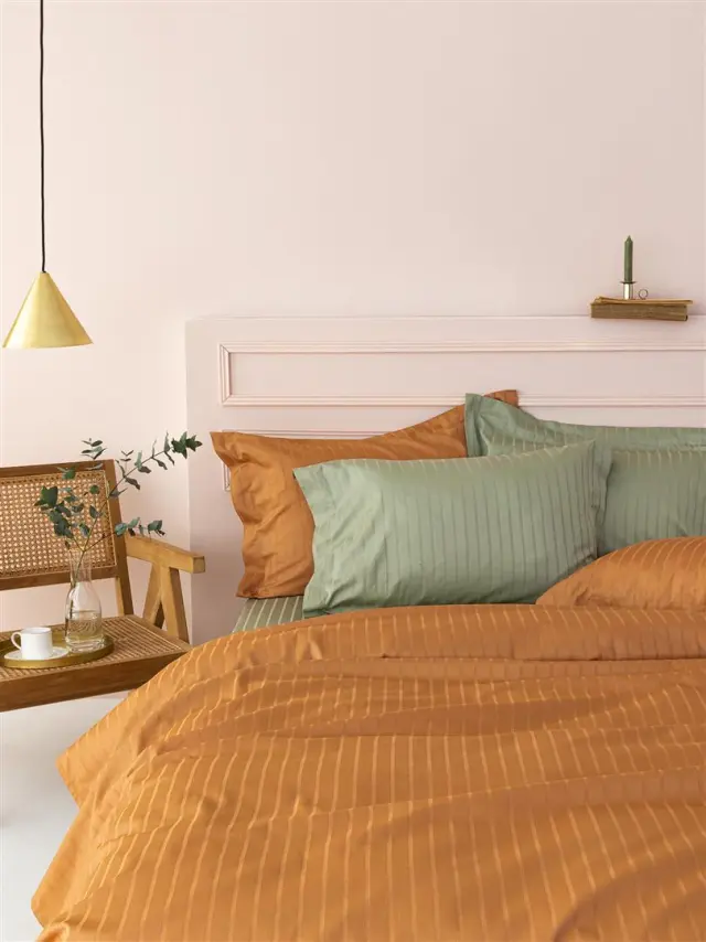 Ζεύγος Μαξιλαροθήκες Palamaiki Sateen Riga Caramel Caramel 50 x 70