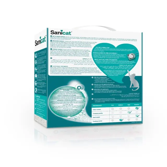 Συγκολλητική Άμμος Γάτας Sanicat Clumping Active White Fragrance Free - 6lt (Box) 2