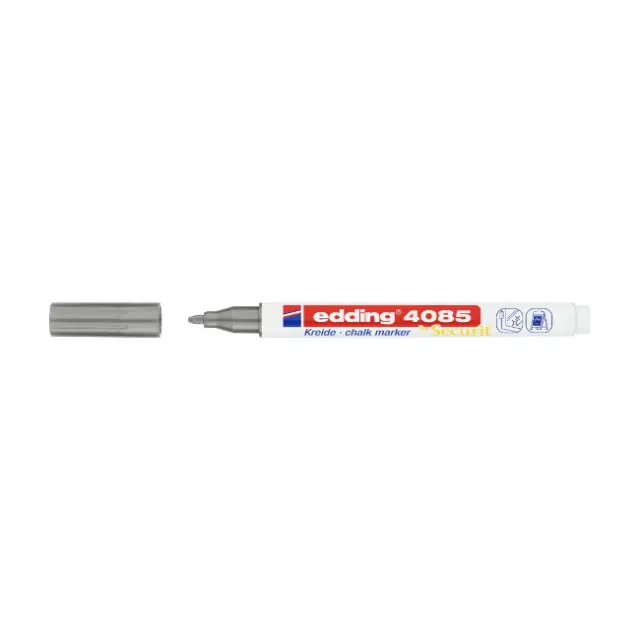 Edding 4085 Μαρκαδόρος Κιμωλίας Ασημί (4-4085054)